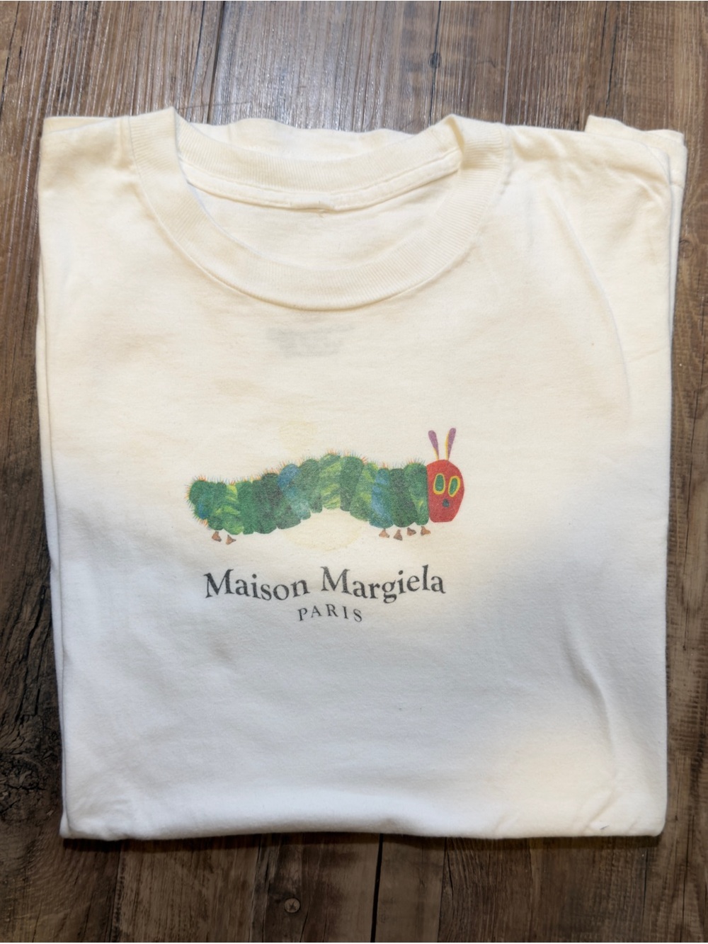 Mega yacht x Maison Martin Margiela Cream 'Very Hungry Caterpillar' Graphic Tee